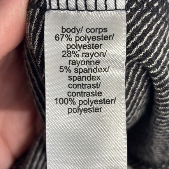 Maurices Raglan Lace Sleeve Mini Dress 1X Stripe Black White - Picture 4 of 7